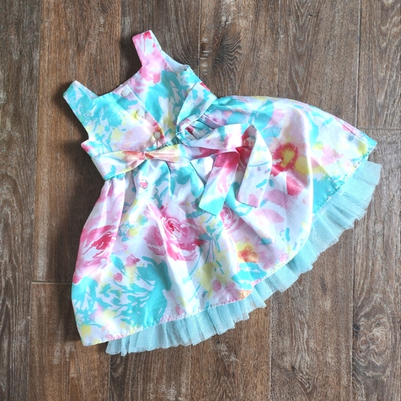 BLOOME DE JEUNE FILLE FLORAL PRINTED SUMMER DRESS, SIZE 3 - Picture 2 of 5